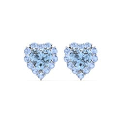 Halo Heart Stud Earrings
