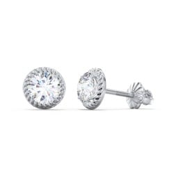 Twisted Rope Diamond Stud Earrings - 0.33 ct. tw.