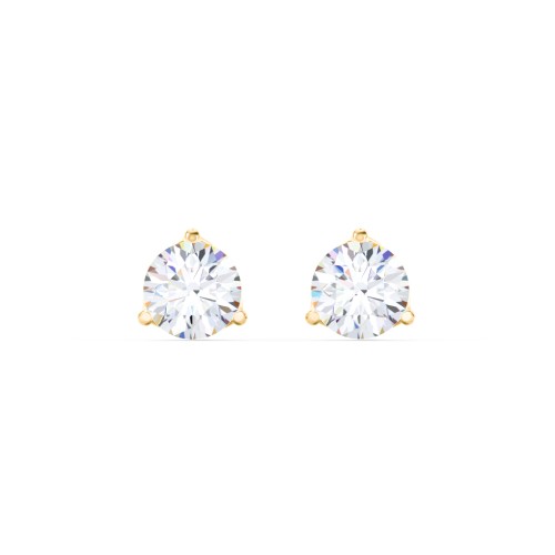 3 Prong Filigree Diamond Stud Earrings - 1.0 ct. tw. – 14K Yellow Gold with Diamond