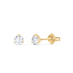 Diamond Martini Stud Earrings - 0.25 ct. tw. in 14K Solid Yellow Gold with Lab Diamond
