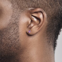 Classic Oval Birthstone Single Stud