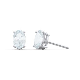 Classic Oval Birthstone Stud Earrings
