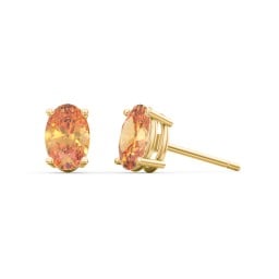 Classic Oval Birthstone Stud Earrings