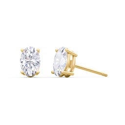 Classic Oval Birthstone Stud Earrings