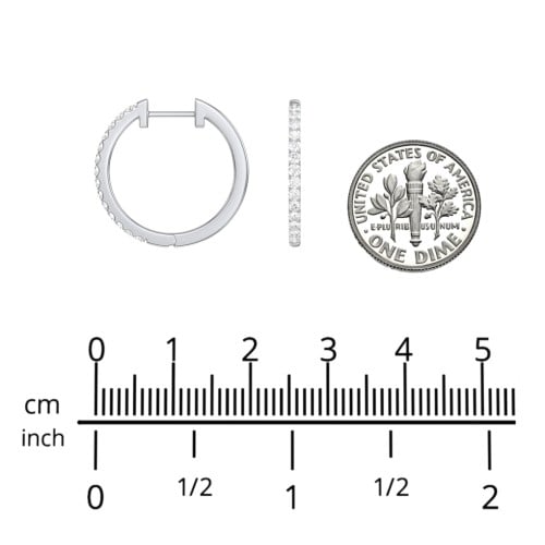 Large Lab Diamond Huggie Hoop Earrings