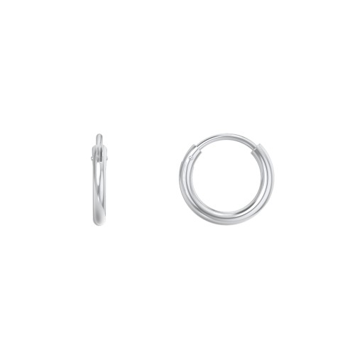 Small Sterling Silver Endless Hoop Earrings – Sterling Silver