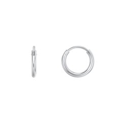 Small Sterling Silver Endless Hoop Earrings – Sterling Silver