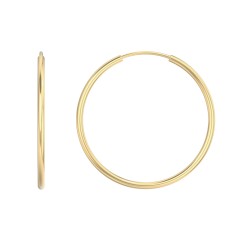 Large Gold Endless Hoop Earrings – 14K Yellow Gold