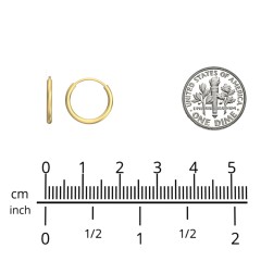 Small Gold Endless Hoop Earrings