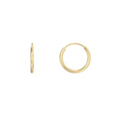 Small Gold Endless Hoop Earrings – 14K Yellow Gold