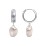 Baroque Pearl Drop Domed Huggie Earrings – Sterling Silver