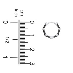 Bamboo Huggie Earrings with Enamel