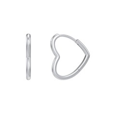 Heart-Shaped Hoop Earrings