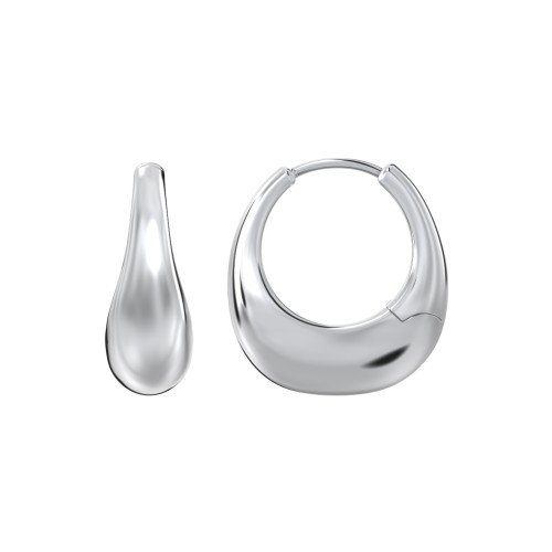 Tapered Dome Huggie Earrings – Sterling Silver