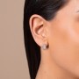 Grooved Rectangular Huggie Earrings
