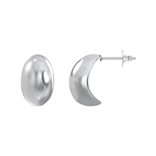 Classic Dome Stud Earrings – Sterling Silver