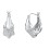 Chunky Organic Leaf Hoop Earrings – Sterling Silver
