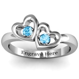 Twin Hearts Ring