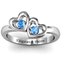 Twin Hearts Ring
