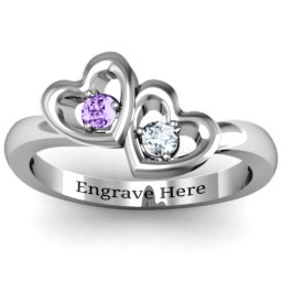 Twin Hearts Ring