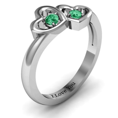 Twin Hearts Ring