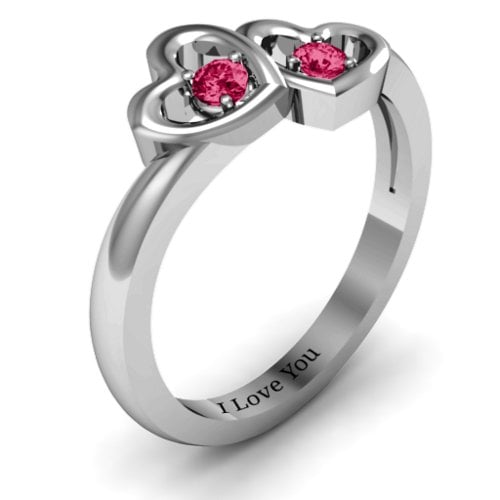 Twin Hearts Ring