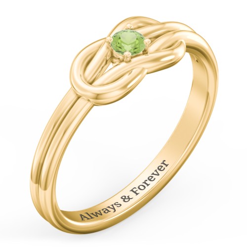 Birthstone Love Knot Ring