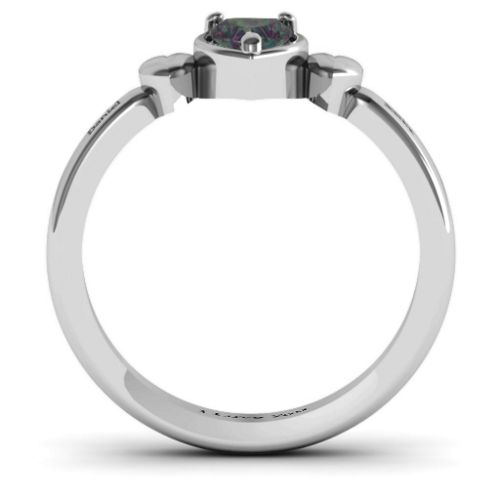 Triple Heart Ring – Sterling Silver with Alexandrite