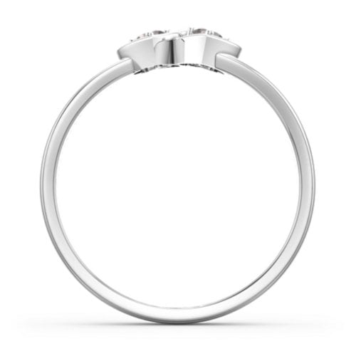 Double Interlocked Hearts Ring