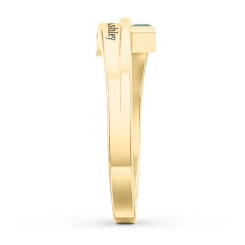 Double Baguette Bypass Ring