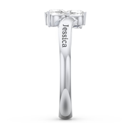 Inverted Twin Heart Ring