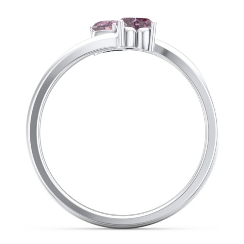 Inverted Twin Heart Ring