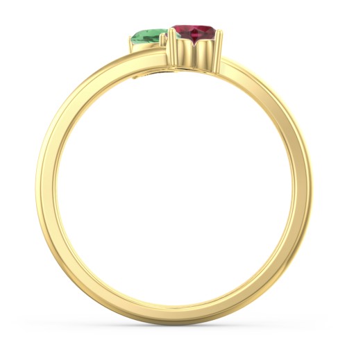 Inverted Twin Heart Ring