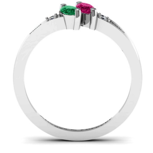 Twin Marquises and Accent Ring
