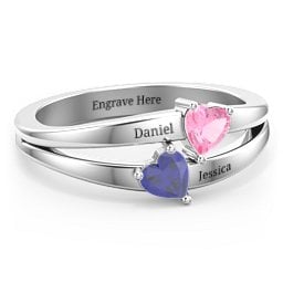 Twin Hearts Ring
