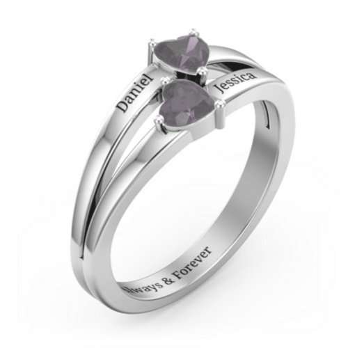 Twin Hearts Ring