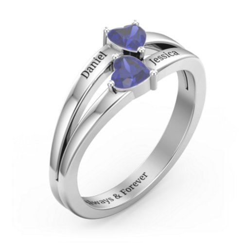 Twin Hearts Ring