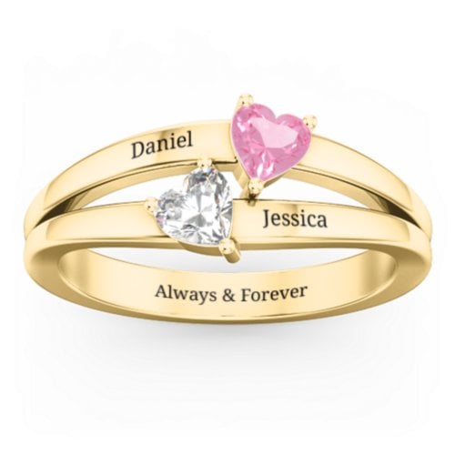 Twin Hearts Ring