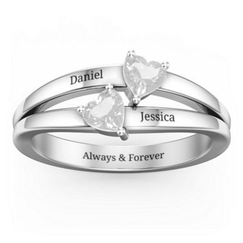 Twin Hearts Ring