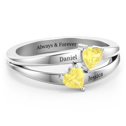 Twin Hearts Ring
