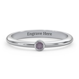 Classic Bezel Set Ring in 925 Sterling Silver with Alexandrite