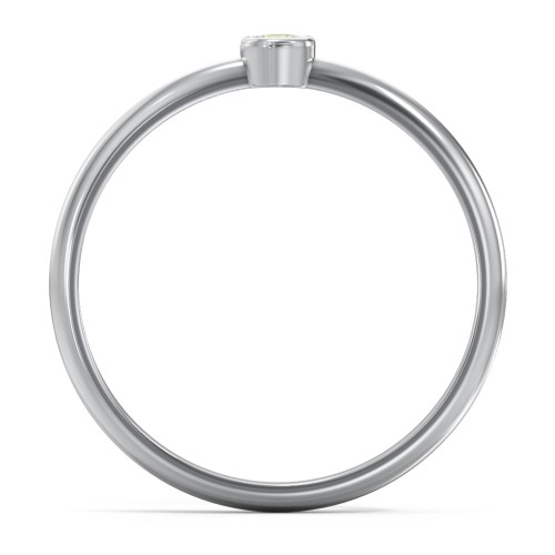 Classic Bezel Set Ring – Sterling Silver with Peridot