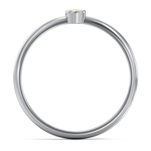 Classic Bezel Set Ring – Sterling Silver with Citrine