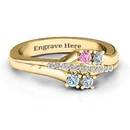 Four Stone Ring with Accents