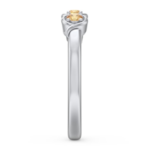 Triple Wave Ring – Sterling Silver with Citrine