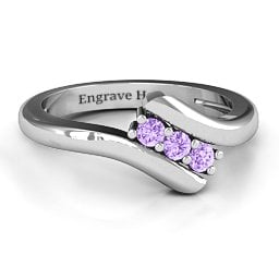 Three Stone Classic Bypass Ring