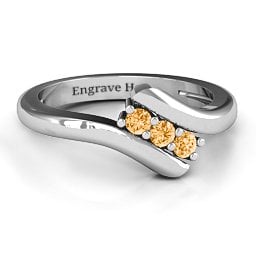 Three Stone Classic Bypass Ring
