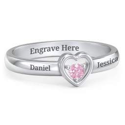 Solitaire Heart Ring