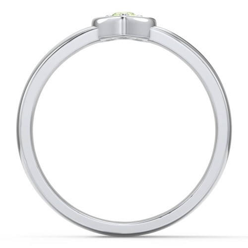 Solitaire Heart Ring