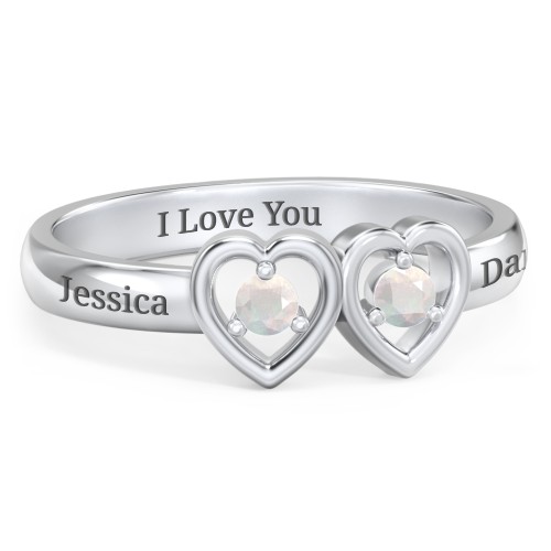 Kissing Hearts Ring